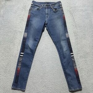 LEVI'S 721 Women's Made & Crafted Anthropologie Western Skinny Jean Size 30x30‎